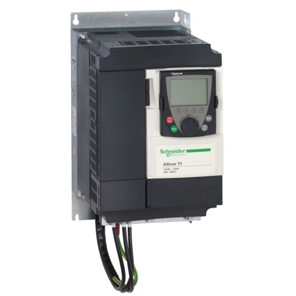 شنايدر ATV71LD17N4Z | محرك ألتيفار متغير السرعة، 7.5 كيلووات، 10 حصان، 380...480 فولت ثلاثي الأطوار، مرشح EMC، مع مشتت حراري