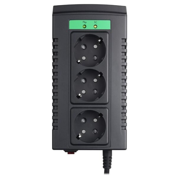 ⁦شنايدر LS1000-RS APC | منظم جهد كهربائي أوتوماتيكي APC Line-R 1000VA، 3 منافذ شوكو، 230 فولت⁩ - الصورة ⁦3⁩