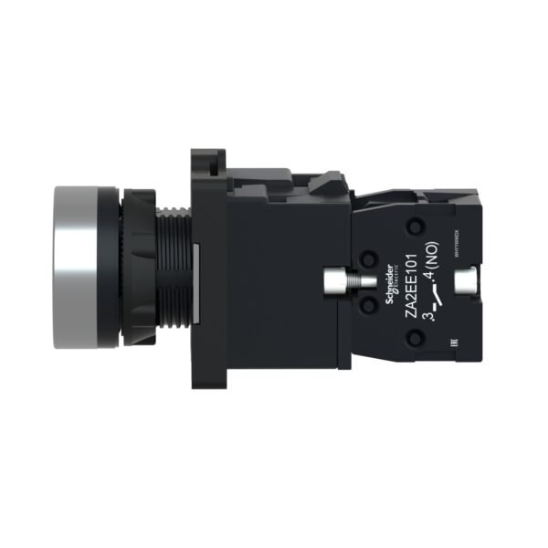 ⁦شنايدر XA2EW33B1 هارموني | زر ضغط كامل للإضاءة باللون الأخضر - Ø22 - تدفق - 24V AC/DC - 1NO⁩ - الصورة ⁦3⁩
