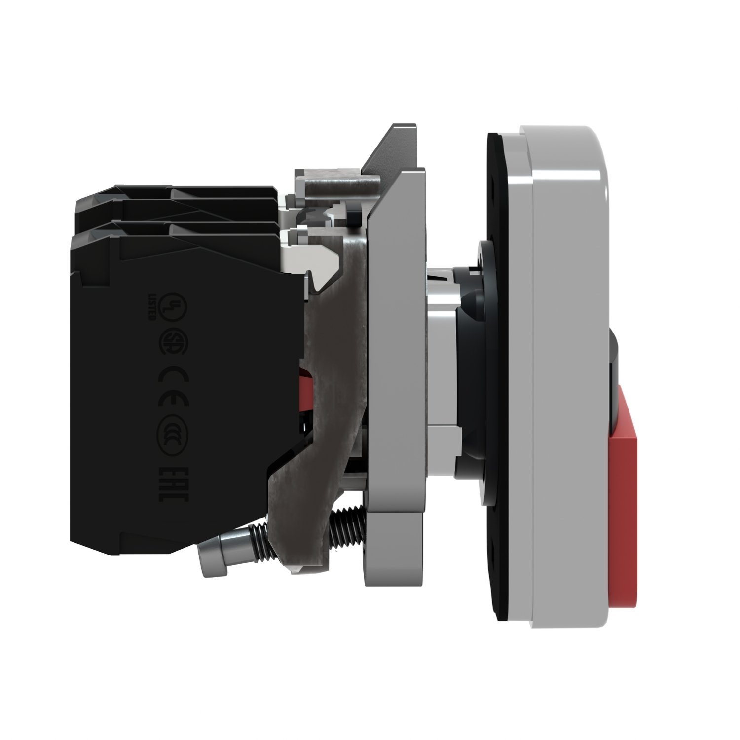 شنايدر XB4BL73415 | زر ضغط مزدوج الرأس، معدني، Ø22، 1 أخضر متدرج يحمل علامة I + 1 بارز أحمر يحمل علامة O، 1 NO + 1 NC - الصورة 3