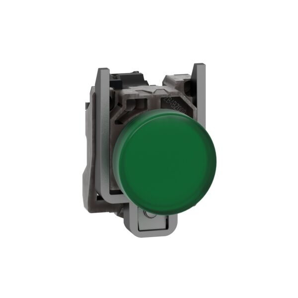 ⁦شنايدر XB4BVB3 | ضوء إرشادي، معدني، أخضر، Ø22، عدسة عادية مع LED مدمج، 24 فولت تيار متردد/تيار مستمر⁩ - الصورة ⁦4⁩