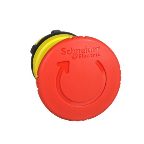 ⁦شنايدر ZB4BS844 هارموني | رأس إيقاف الطوارئ، إيقاف التشغيل، معدن، فطر أحمر Ø40، Ø22، قفل الزناد بدوره للتحرير⁩ - الصورة ⁦2⁩