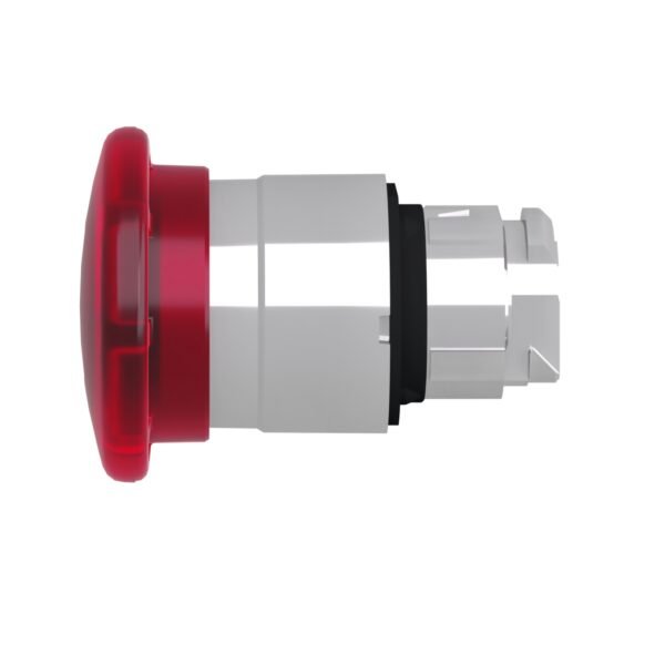 ⁦شنايدر ZB4BW643 هارموني | رأس زر ضغط على شكل فطر مضيء، Ø40، معدني، أحمر، Ø22، قفل دفع، LED متكامل⁩ - الصورة ⁦4⁩