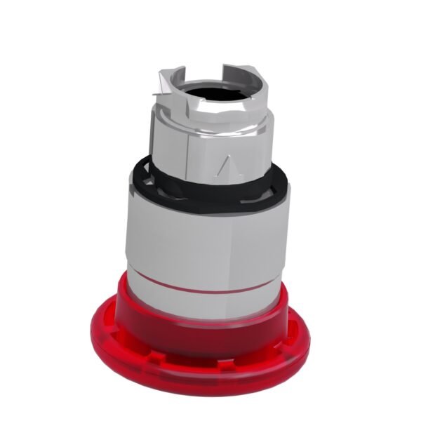 ⁦شنايدر ZB4BW643 هارموني | رأس زر ضغط على شكل فطر مضيء، Ø40، معدني، أحمر، Ø22، قفل دفع، LED متكامل⁩ - الصورة ⁦5⁩