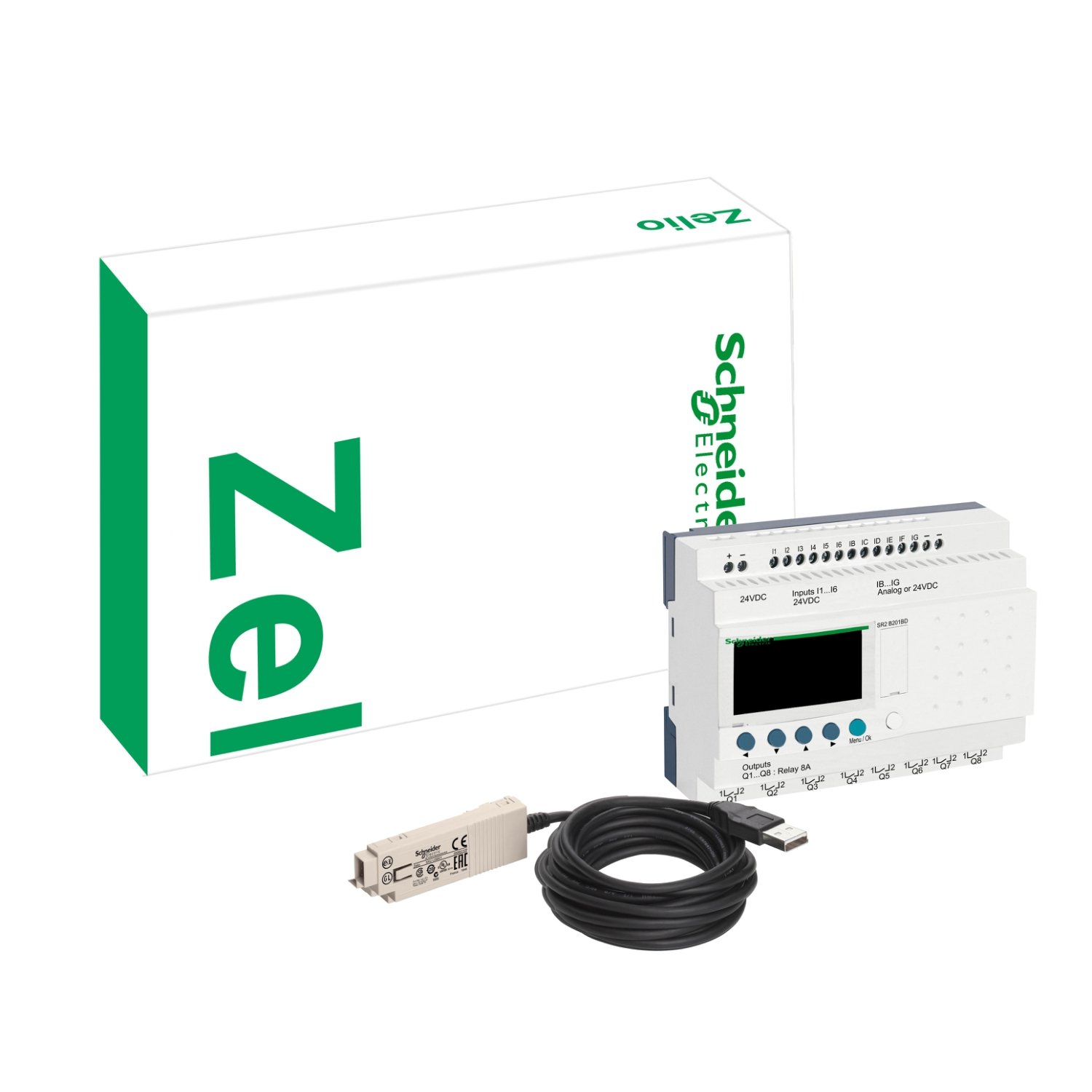 SR2PACK2FU | مرحل ذكي مدمج Zelio Logic - حزمة "الاكتشاف" - 20 IO - 100..240 فولت تيار متردد
