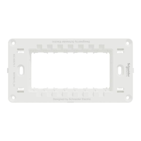 شنايدر M3TB01S_04 | إطار دعم، شاسيه بلاستيك 4 فتحة ،ميلوز إي، 4 مجموعات، أبيض