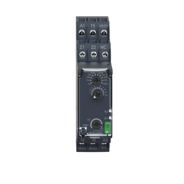 ⁦Schneider RE22R2AMR | Dual function relay, Harmony Timer Relays, 8A, 2CO, 0.05s…300h, power on delay, 24...240V AC DC⁩ - الصورة ⁦6⁩