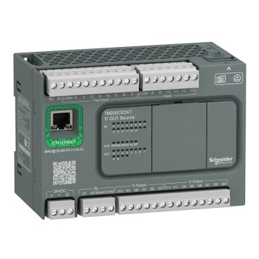 شنايدر TM200CE24T | وحدة التحكم، Modicon Easy M200، 24 IO، مصدر الترانزستور، Ethernet