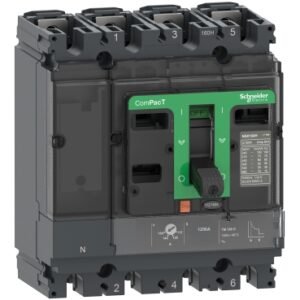 شنايدر C16H6TM160 | قاطع دائرة، كومباكت NSX160H، 70 كيلو أمبير/415 فولت تيار متردد، 4 أقطاب ثلاثي الأبعاد (محايد غير محمي)، وحدة فصل TMD 160 أمبير