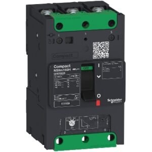 شنايدر LV426454 | قاطع الدائرة ComPact NSXm N (50 كيلو أمبير عند 415 فولت تيار متردد)، 3P 3d، 50 أمبير وحدة رحلة TMD، وعروات ضغط وموصلات بسبار