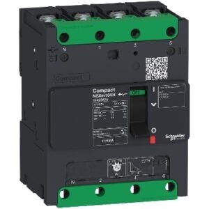 شنايدر LV426369 | قاطع الدائرة ComPact NSXm F (36 كيلو أمبير عند 415 فولت تيار متردد)، 4P 3d، 100 أمبير وحدة رحلة TMD، وعروات ضغط وموصلات بسبار