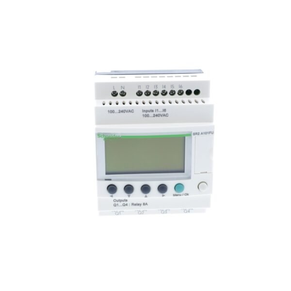 ⁦شنايدر SR2A101FU | مرحل ذكي مدمج زيليو لوجيك - ١٠ مدخلات ومخرجات - ١٠٠-٢٤٠ فولت تيار متردد - بدون ساعة - شاشة عرض⁩ - الصورة ⁦2⁩