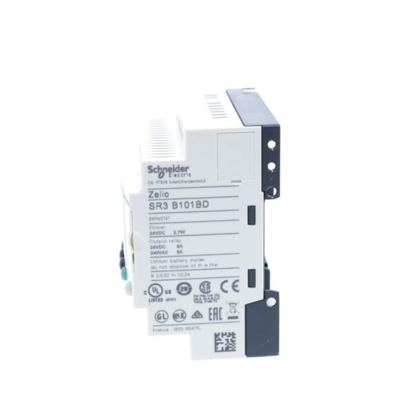 ⁦شنايدر SR3B101BD | مرحل ذكي معياري Zelio Logic - 10 مدخلات ومخرجات - 24 فولت تيار مستمر - ساعة - شاشة عرض⁩ - الصورة ⁦2⁩