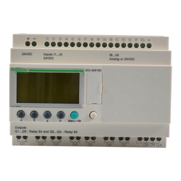 ⁦شنايدر SR3B261BD | مرحل ذكي معياري Zelio Logic - 26 إدخال/إخراج - 24 فولت تيار مستمر - ساعة - شاشة عرض⁩ - الصورة ⁦4⁩
