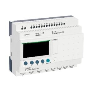 شنايدر SR2B201BD | مرحل ذكي مدمج Zelio Logic - 20 IO - 24 V DC - ساعة - عرض
