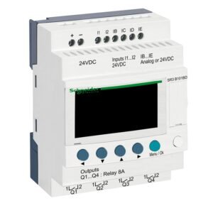 شنايدر SR3B101BD | مرحل ذكي معياري Zelio Logic - 10 مدخلات ومخرجات - 24 فولت تيار مستمر - ساعة - شاشة عرض