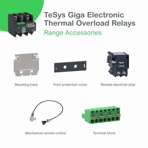 ⁦شنايدر LR9G115 | مرحل الحمل الزائد الحراري الإلكتروني، TeSys Giga، 28–115 أمبير، فئة 5E-30E، بموصل تحكم Push-in⁩ - الصورة ⁦2⁩