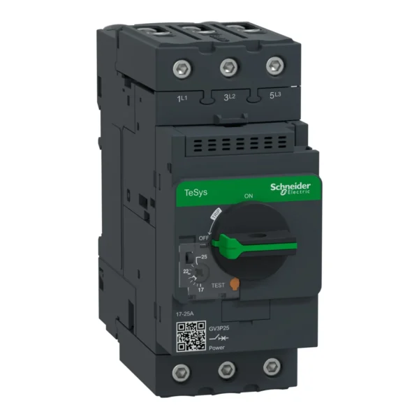 GV3P25 Schneider Electric Motor circuit breaker, TeSys GV3, 3P, 17-25 A, thermal magnetic, EverLink terminals